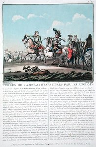 Los territorios de Cambrai son respetados por los ingleses, grabado por Jean Baptiste Morret (fl.1790-1820)
