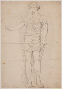 Guerrero de pie de Jacques Francois Joseph Saly