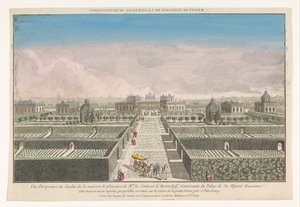 Vista del jardín de la casa de campo de la Condesa de Bestoucheff, cerca de la ciudad de San Petersburgo
Maison de plaisance de la comtesse de Bestoucheff (título en el objeto) de Jacques Gabriel Huquier