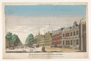 Vista del Lange Voorhout en La Haya Promenade publique (título sobre objeto)