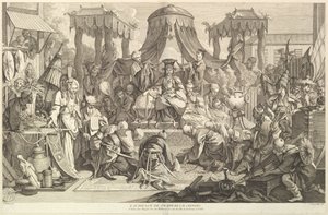 La audiencia del emperador chino de Jacques Gabriel Huquier