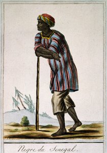 Negro de Senega, grabado en color de la Encyclopedie des Voyages, de Jacques Grasset de Saint-Sauveur de Jacques Grasset de Saint Sauveur