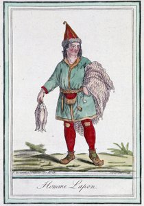 Hombre lapón - en “Enciclopedia de Viajes” de Grasset Saint Sauveur, ed. París 1796 de Jacques Grasset de Saint Sauveur