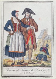 Habitantes de Housberg, cerca de Estrasburgo, 1796 de Jacques Grasset de Saint Sauveur