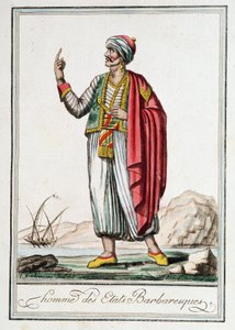 Hombre de los Estados Bárbaros, “Enciclopedia de Viajes” de J. Grasset Saint-Sauveur (Saint Sauveur) de Jacques Grasset de Saint Sauveur