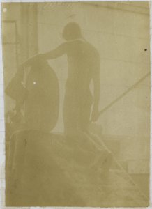Estudio de un modelo de desnudo masculino, arrodillado y visto de espaldas, en el estudio de Jacques de Lalaing de Jacques Lalaing (attributed to)