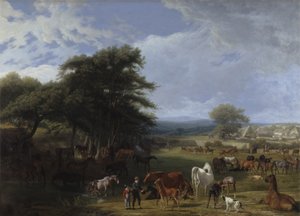 Granja de cría de Lord River, Stratfield Saye de Jacques Laurent Agasse