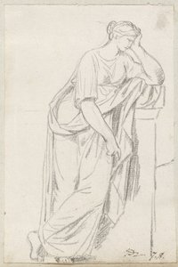 Una musa del sarcófago de las musas de Jacques Louis David
