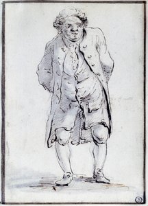 Caricatura de Honoré Gabriel Riqueti, Conde de Mirabeau (1749-1791) de Jacques Louis David