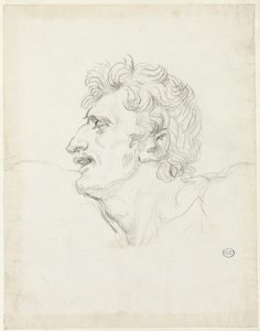 Cabeza de un Hombre, Perfil Izquierdo de Jacques Louis David