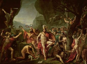 Leonidas en las Termópilas, 480 a.C. de Jacques Louis David