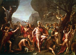 Leonidas en las Termópilas de Jacques Louis David