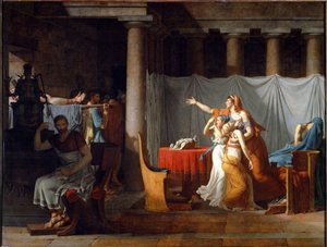 Lictors llevando a Brutus los cuerpos de sus hijos de Jacques Louis David