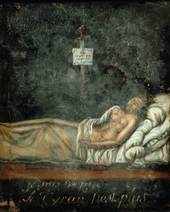 Louis-Michel Le Peletier, Marqués de Saint-Fargeau 1760-1793 en su lecho de muerte, c. 1793 de Jacques Louis David