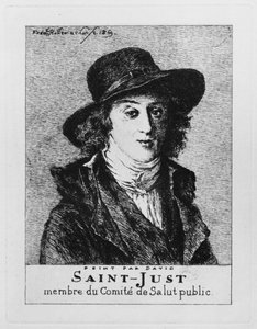 Louis Antoine Leon de Saint-Just, grabado por Frederic Desire Hillemacher, 1869