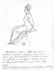 María Antonieta (1755-93) camino a su ejecución, 1793