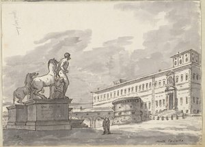 Monte Cavallo, con los domadores de caballos
