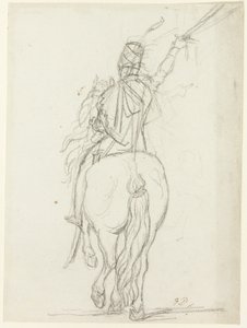 Oficial montado de espaldas de Jacques Louis David