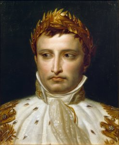 Napoleón I con galas de coronación de Jacques Louis David