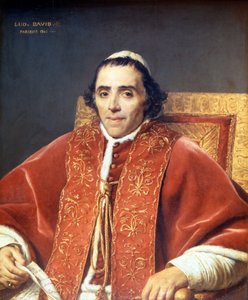 Pío VII (1742 - 1823). Pintura de Jacques Louis David (1748-1825). Museo del Louvre. París