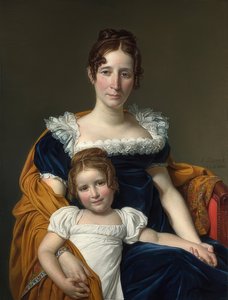 Retrato de la condesa Vilain XIIII con su hija. 1816 de Jacques Louis David