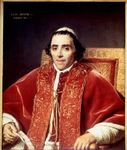 Retrato de Pío VII (1742 - 1823) por David. 1805. Museo de Versalles de Jacques Louis David
