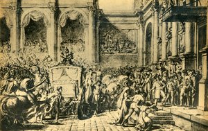 Recepción del Emperador y la Emperatriz en el Hôtel de Ville, París