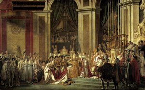 Sacramentado Emperador Napoleón I y Coronación de la Emperatriz Josefina en Nuestra Señora el 2 de diciembre de Jacques Louis David
