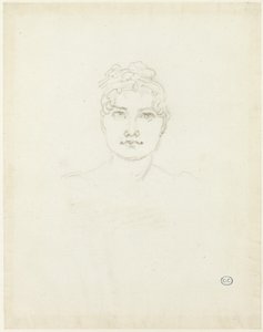 Boceto de cabeza de mujer de Jacques Louis David