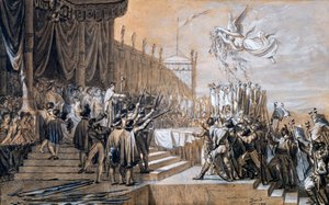 La distribución de los estandartes del águila, 5 de diciembre de 1804, 1808 de Jacques Louis David