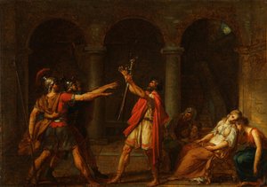 El Juramento de los Horacios Estudio, 1784 de Jacques Louis David