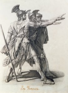 El Juramento de los Horacios, (detalle) de Jacques Louis David