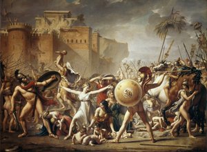 El rapto de las sabinas de Jacques Louis David