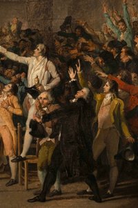 Juramento en la pista de tenis, 20 de junio de 1789, detalle de Jacques Louis David