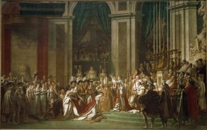 Consagración del Emperador Napoleón I y Coronación de la Emperatriz Josefina de Jacques Louis David