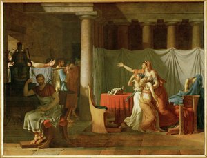 Los lictores le traen a Bruto los cuerpos de sus hijos muertos... de Jacques Louis David