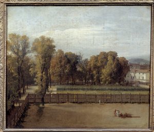 Vista del Jardín de Luxemburgo en París de Jacques Louis David