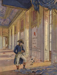 Napoleón Bonaparte entre las ruinas del Palacio de las Tullerías