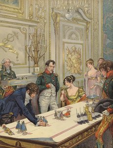 Napoleón y Josefina preparándose para su coronación