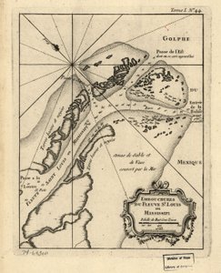 Desembocadura del río San Luis o Mississippi. 1763. LOC 74693011