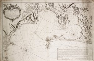 Carta hidrográfica de la Bahía de Cádiz de Jacques Nicolas Bellin