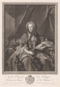 Maria Leczinska de Portret van Koning de Jacques Nicolas Tardieu