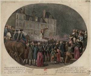 La ejecución de Thomas de Mahy, Marqués de Favras 1744-1790, 18 de febrero de 1790, 1790 de Jacques Philippe Caresme