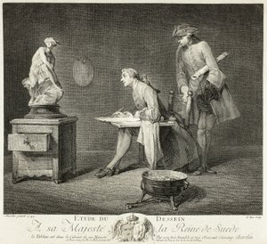 La lección de dibujo de Jacques Philippe Le Bas