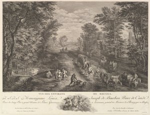 Vista de los alrededores de Brujas de Jacques Philippe Le Bas