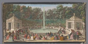 Vista del Bosquet des Dômes en el Jardín de Versalles
Les Domes (título en el objeto) de Jacques Rigaud (possibly)