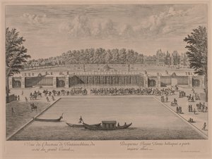 Castillo de Fontainebleau desde el Gran Canal de Jacques Rigaud