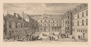 Vista del patio del Castillo de Blois de Jacques Rigaud