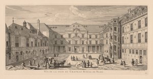 Vista del patio del Castillo de Blois de Jacques Rigaud