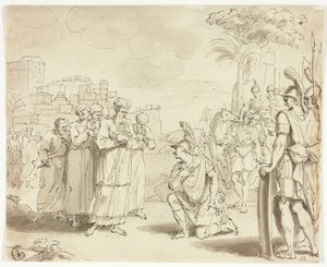 Alejandro ante el Sumo Sacerdote de Jacques Stella